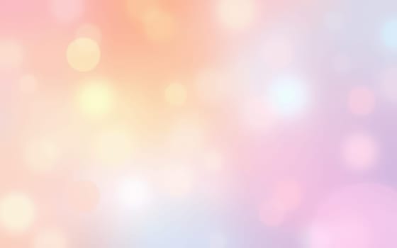 A serene background features soft, blurred bokeh lights in pastel hues, blending pink, orange, and white. Perfect for creative projects or soothing designs.