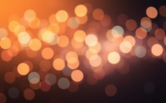 Flickering bokeh lights in warm tones fill the background, setting a festive mood during an evening gathering, enhancing the ambiance and excitement.