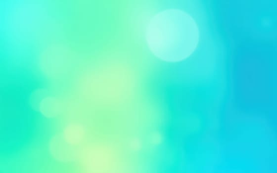 Blurred gradient background showcases calming shades of blue and green, illuminated by soft light bokeh effects, creating a tranquil and peaceful ambiance.