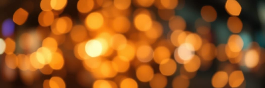 Warm golden lights twinkle and glow, filling the outdoor space with a vibrant atmosphere during a lively evening celebration in the city center.