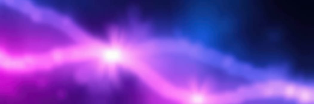Vivid colors and dynamic light patterns form an abstract design, showcasing a blend of purple and blue hues against a dark backdrop, creating an enchanting visual effect.