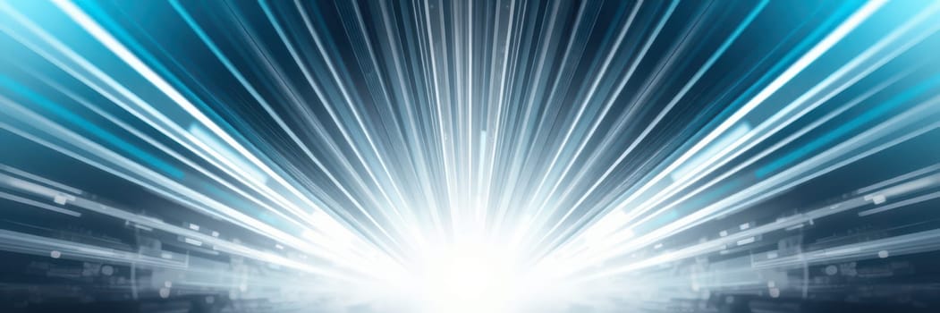 Bright rays of light burst outward from a central point, creating an energetic atmosphere. This display of illumination contrasts against a dark background, enhancing the visual appeal.