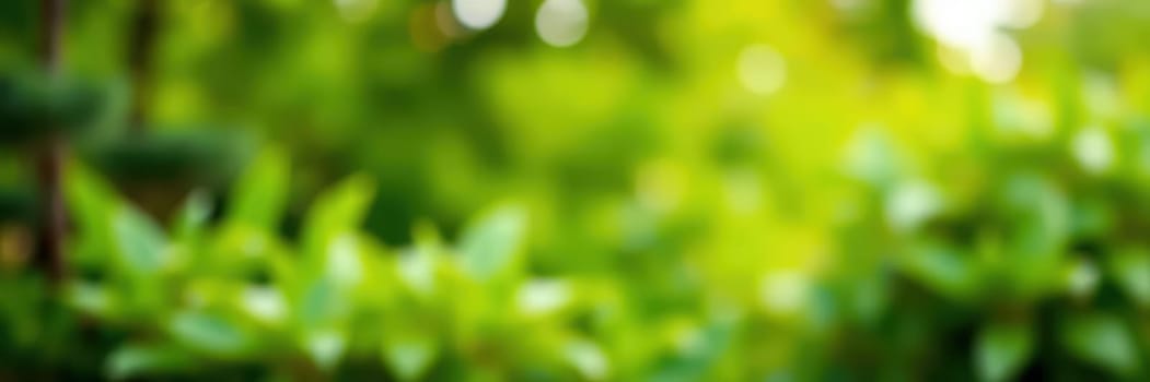 Vibrant green leaves fill the garden, illuminated by warm sunlight. The lush foliage offers a tranquil environment, perfect for relaxation and reflection in mid-summer.