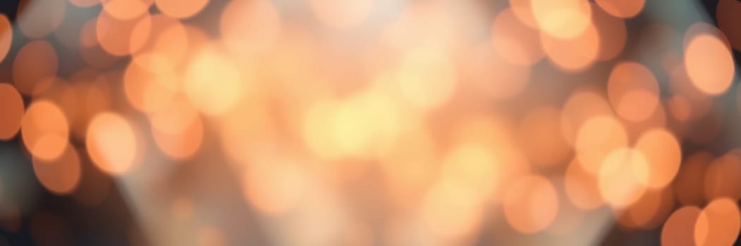 Warm, colorful bokeh lights fill the background of an evening gathering, creating a cozy ambiance for guests enjoying each other's company and conversation.