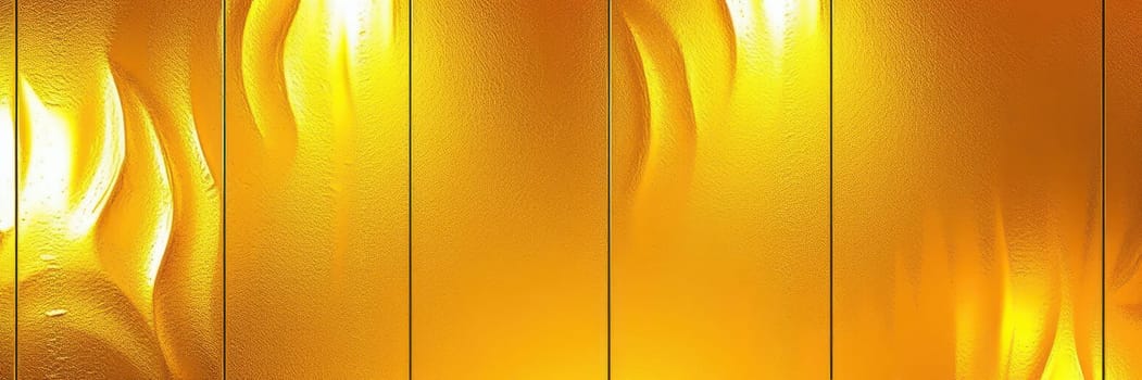Warm golden hues blend seamlessly in this abstract composition, with gentle light reflections creating a captivating visual experience. The artwork evokes warmth and tranquility.