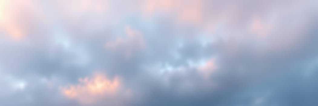 Soft pastel colors fill the sky as clouds gather at sunset. The calming atmosphere invites reflection and appreciation of nature's beauty during twilight hours.