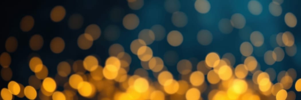 Colorful bokeh lights shimmer in a festive atmosphere, creating a captivating backdrop. The warmth of the orange hues contrasts beautifully with the cool blue tones.