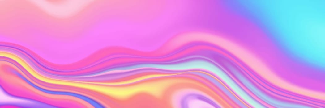 Swirling colors blend seamlessly, creating an abstract masterpiece with vibrant pink, blue, and yellow tones. This artwork enhances any space with its modern aesthetic.