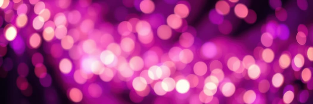 Soft purple bokeh lights illuminate the surroundings, creating a festive and enchanting atmosphere during a nighttime event, captivating the audience's attention.
