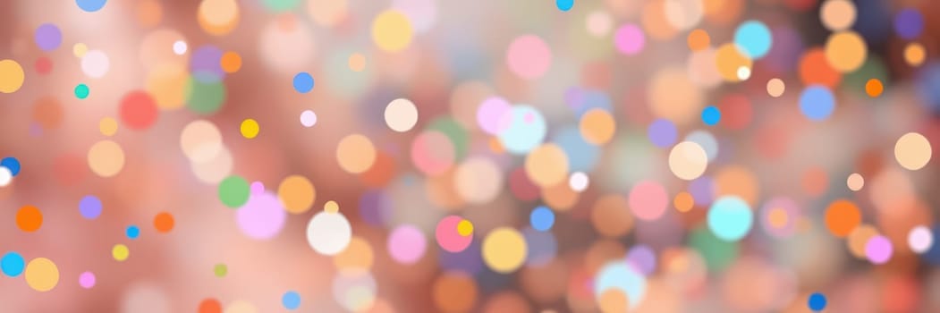 A vibrant display of colorful bokeh lights enhances the joyful mood of a celebration taking place at night in the city. The soft glow adds warmth and excitement to the event.