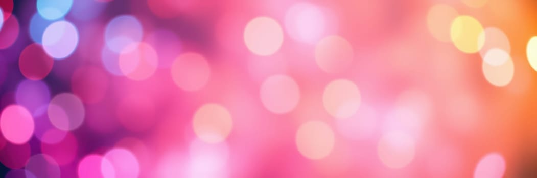 Bright bokeh lights in shades of pink, purple, and yellow fill the background, enhancing the festive mood during an evening celebration or gathering.