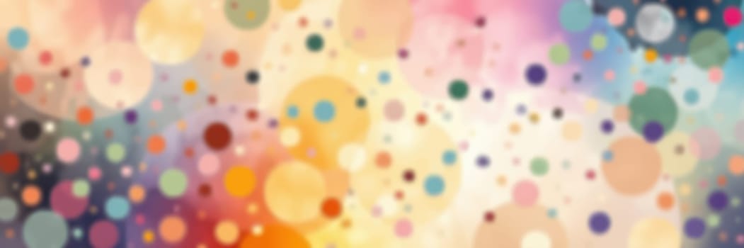 This artwork showcases a dynamic abstract design filled with colorful dots and soft textures. A varied palette creates a lively atmosphere, evoking joy and creativity.
