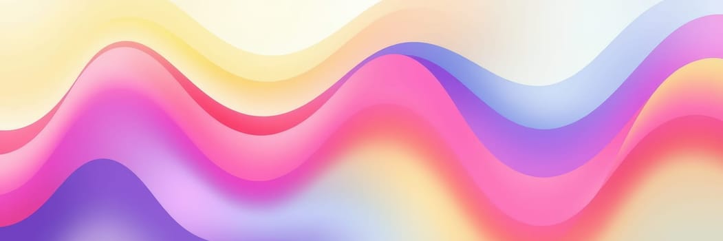 Vibrant waves intertwine in soft hues of pink, purple, yellow, and blue, producing a calming and harmonious atmosphere ideal for artistic inspiration.