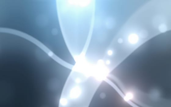 This mesmerizing visual features swirling light patterns that create an abstract design. The blue tones and shimmering effects evoke a sense of tranquility and imagination.
