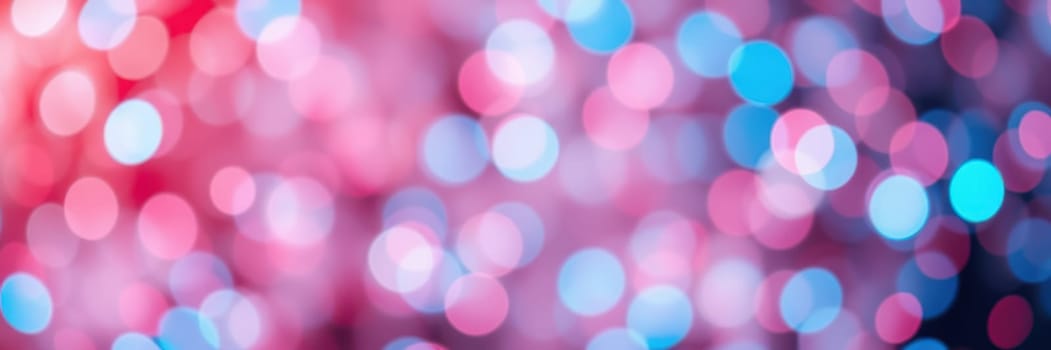 Bokeh patterns in shades of pink and blue create a visually striking backdrop that enhances the atmosphere of parties, gatherings, and special occasions during nighttime.
