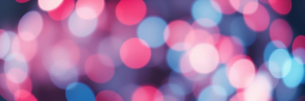 Vibrant bokeh lights in shades of red and blue fill the background, creating a dynamic and festive ambiance perfect for celebrations or nighttime events.