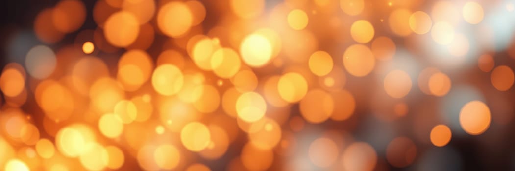 Soft glowing lights form a captivating bokeh effect, creating a warm atmosphere during an evening gathering. The vibrant colors enhance the mood and setting of the event.
