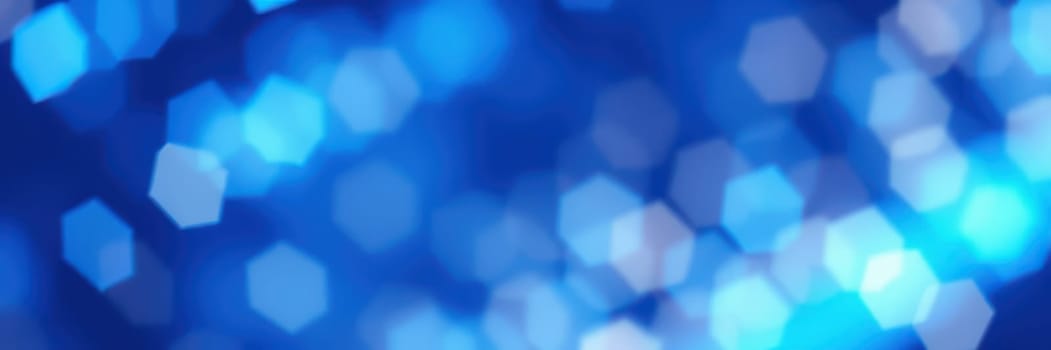 This vibrant blue bokeh background features soft, blurred light spots that evoke a serene and celebratory mood, ideal for invitations or digital designs.