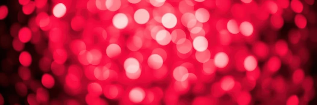 Soft, glowing red bokeh lights create an enchanting backdrop, ideal for parties and gatherings. The lights enhance the celebratory mood, perfect for any festive occasion.