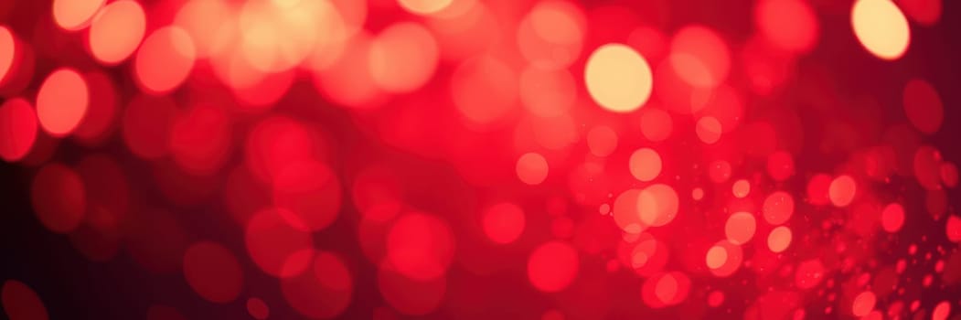 Soft red bokeh lights fill the background, providing a warm and inviting ambiance perfect for evening gatherings and celebrations, creating a vibrant mood.