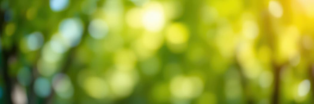Sunlight gently streams through a dense canopy of leaves, casting a warm, dappled light on the forest floor. This tranquil setting invites relaxation and connection with nature.