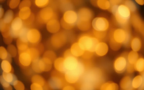 Soft golden orbs illuminate the background, creating a soothing ambiance. The blurred lights suggest a festive or romantic setting, enhancing the overall mood.