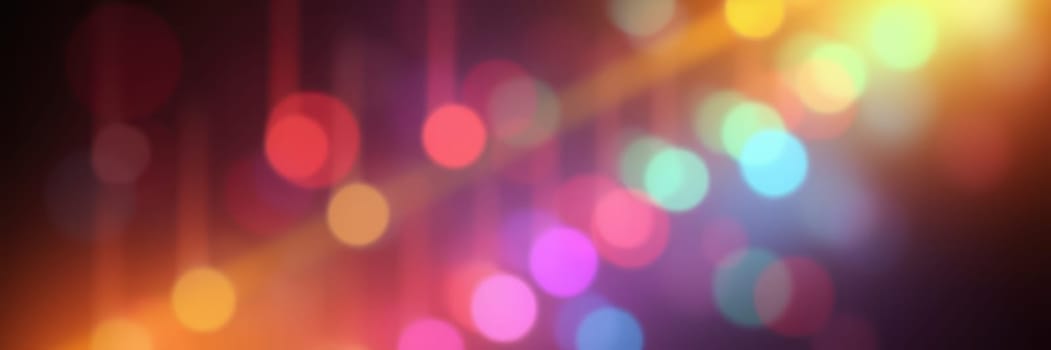 Bright, colorful lights blur together, creating a vibrant bokeh effect during a nighttime event in a city, enhancing the festive mood and excitement of the gathering.