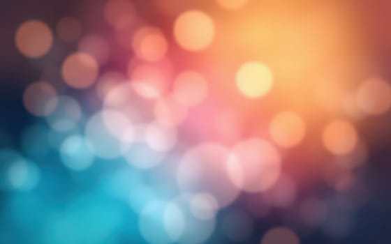 Soft, vibrant bokeh lights blend shades of blue, pink, and orange, creating an enchanting atmosphere perfect for a warm evening celebration with friends.
