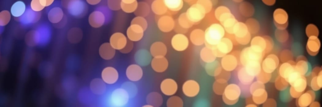Soft, glowing orbs of light illuminate the surroundings, creating a vibrant backdrop for evening festivities in the bustling city center, enhancing the celebratory atmosphere.