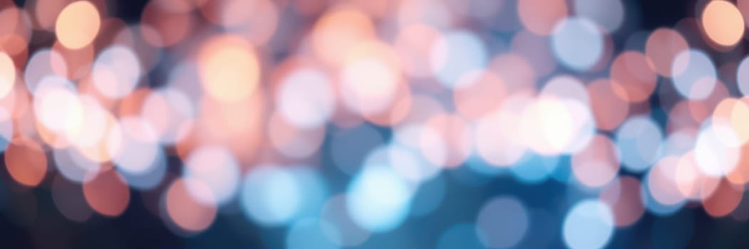 Bright, colorful bokeh lights fill the background, creating a festive atmosphere for an evening celebration in a bustling city. The vibrant hues blend beautifully.