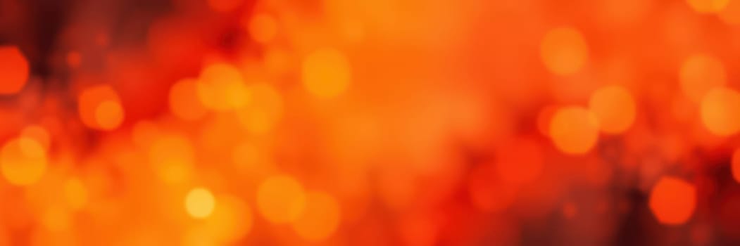 The composition features a stunning blur of bright orange and red lights, creating a warm and energetic ambiance that captivates the viewer's attention.