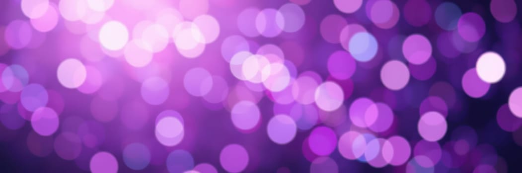 Soft and vibrant bokeh lights blend in shades of purple, creating a dreamy backdrop that suggests a festive or romantic ambiance, perfect for evening events.