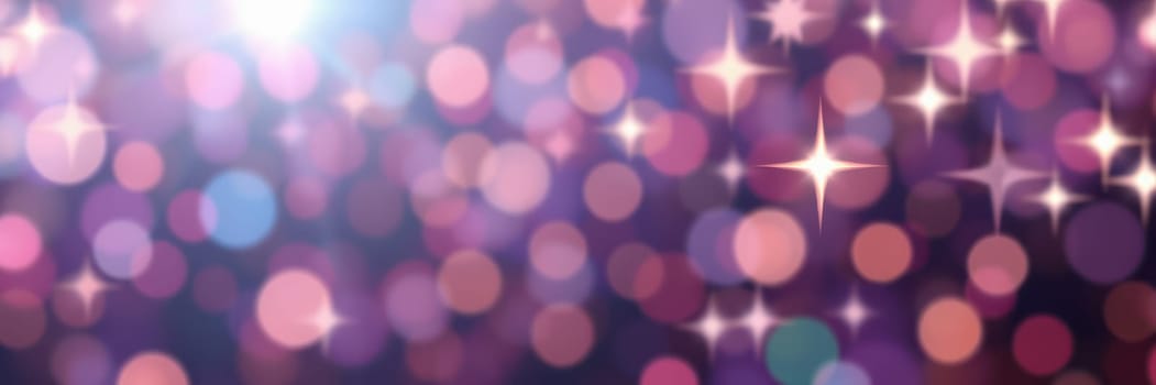 A vibrant array of bokeh lights fills the space with shimmering colors and soft glows, creating a magical and festive ambiance perfect for celebrations.