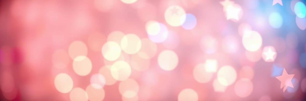 Soft, colorful lights create a warm and inviting ambiance, perfect for parties or festive gatherings. The blurred effect enhances the joyful mood of the setting.
