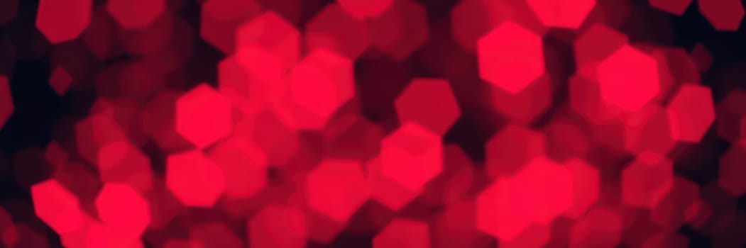 A vibrant display of red bokeh lights fills the backdrop, creating a warm and festive ambiance, perfect for evening celebrations and events. The lighting casts a joyful glow.