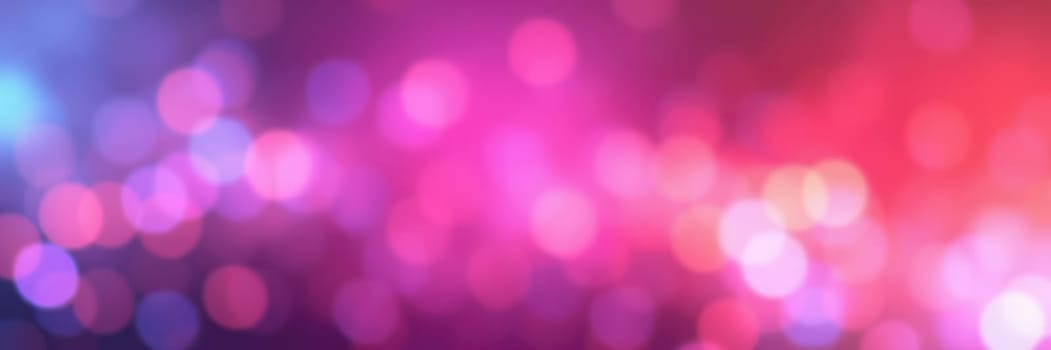 Bright bokeh lights in shades of pink and purple create a festive and lively ambiance, ideal for events or celebrations. The soft glow enhances any social gathering.