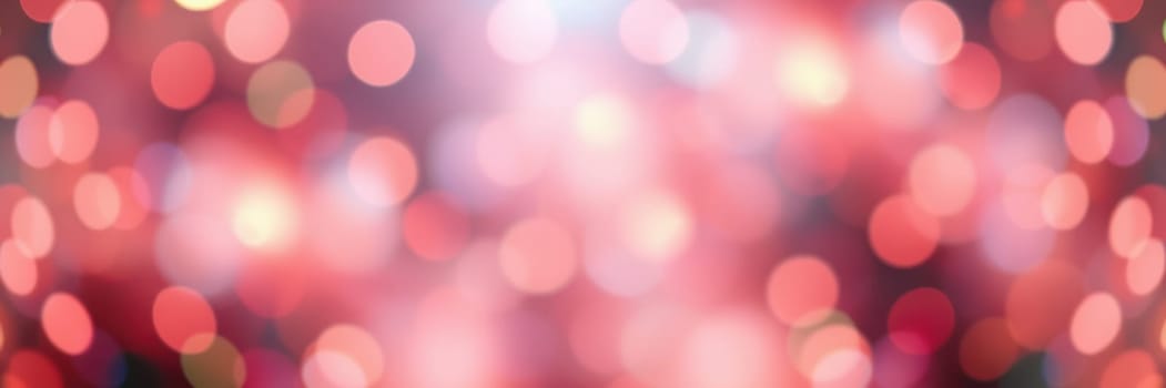 A dazzling display of vibrant bokeh lights fills the background, enhancing the festive mood during a special evening gathering where guests celebrate and enjoy themselves.