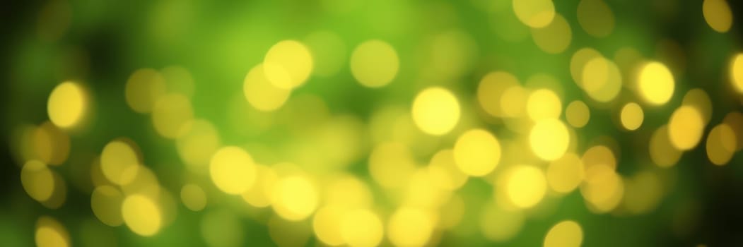 Golden bokeh lights shimmer against a soft green backdrop, creating a whimsical and inviting atmosphere ideal for celebrations or evening gatherings.