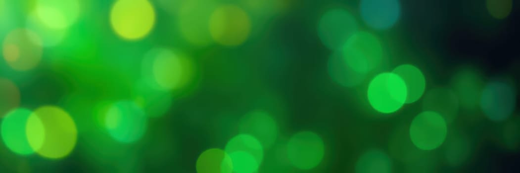 Soft green bokeh lights fill the background, creating a magical ambiance for an evening event. The shimmering lights enhance the festive mood of the gathering.