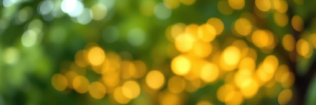Sunlight streams through the leaves of trees, creating a captivating bokeh effect in a peaceful park setting. The warm glow adds to the tranquil atmosphere of the afternoon.
