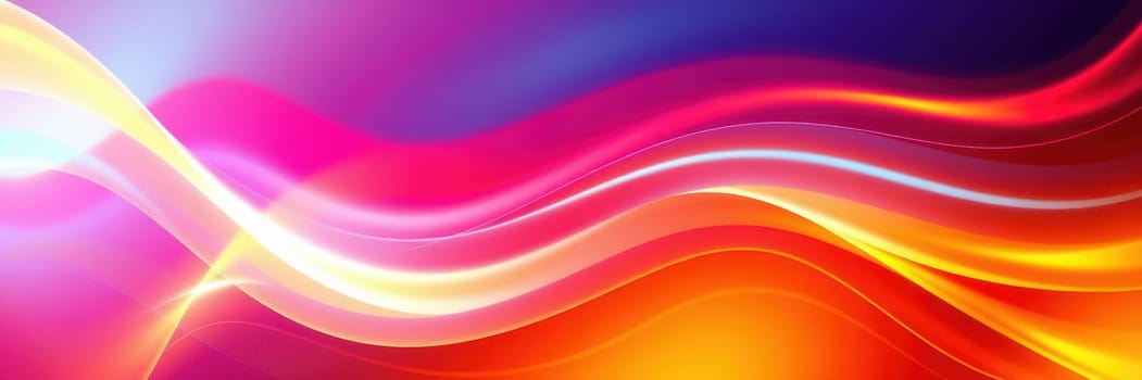 Bright and vivid waves of color blend together in a smooth and flowing manner, creating a dynamic visual expression of light and energy that captivates the viewer.