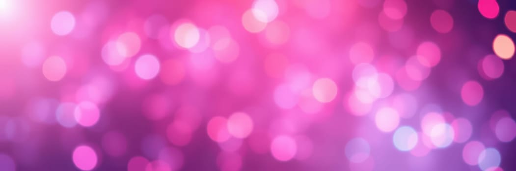 Vibrant bokeh lights in shades of pink and purple fill the space, enhancing the festive mood at a celebration or gathering during the evening.