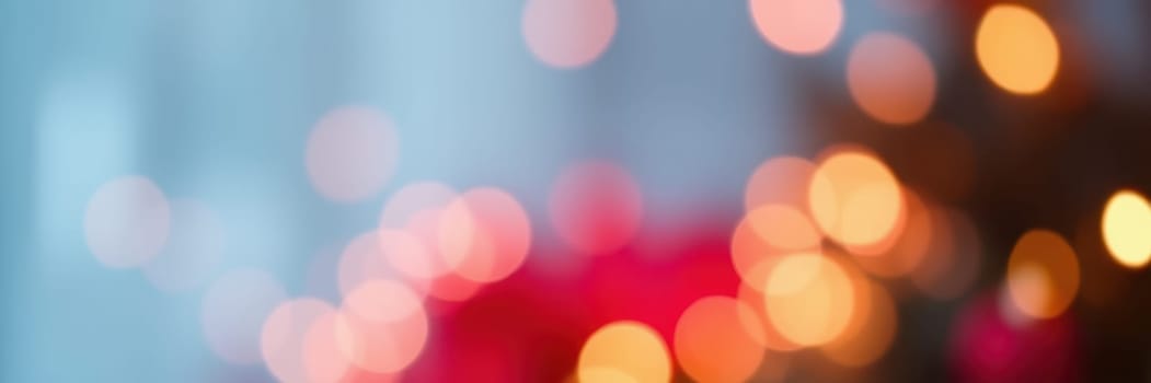 Soft, colorful bokeh lights fill the background, enhancing the warm and inviting atmosphere of a joyful celebration taking place in the evening, surrounded by loved ones.