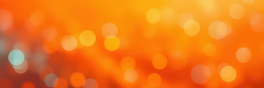 Bright orange and yellow hues fill the background, creating a warm, inviting atmosphere. Soft bokeh lights add a dynamic texture perfect for various artistic uses.