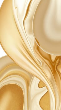 Swirls of gold and cream create a dynamic, abstract design that showcases elegant curves and flowing shapes, evoking a sense of luxury and warmth.