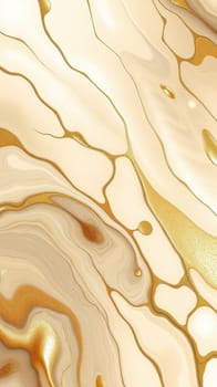 Swirls of soft cream and shimmering gold create a captivating abstract design. The flowing patterns evoke a sense of elegance, suitable for various artistic applications.