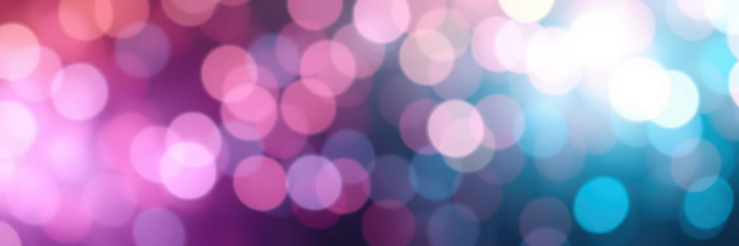 Soft, colorful bokeh lights illuminate the space, creating a festive and lively atmosphere perfect for a celebration or party during the evening hours.