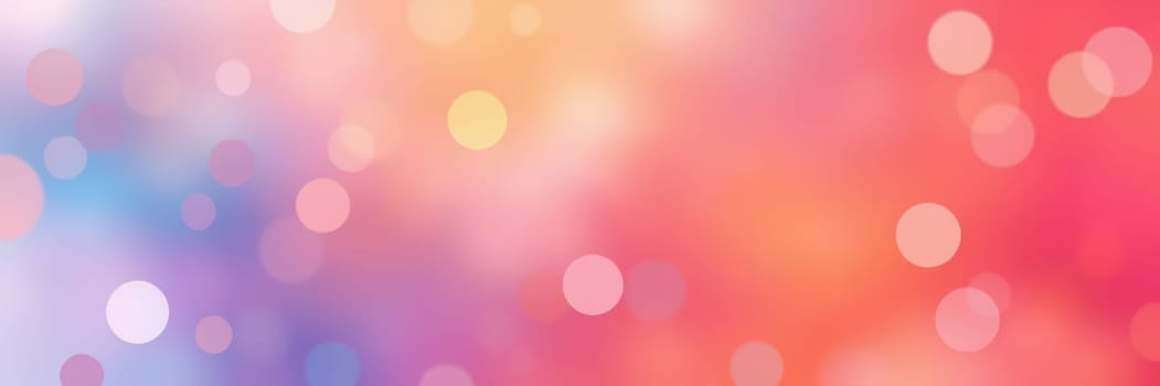 A beautiful blend of vibrant colors forms a soft, blurred background filled with bokeh lights. This artistic effect creates a dreamy atmosphere, suitable for various creative projects.