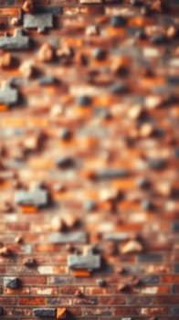 A close-up view of a brick wall featuring a blend of colors and textures that highlight the unique craftsmanship. The wall reflects urban style and character in a bustling city.