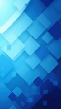 A vibrant and dynamic composition of overlapping blue squares creates an abstract geometric design. Various shades of blue blend seamlessly, evoking a sense of depth.